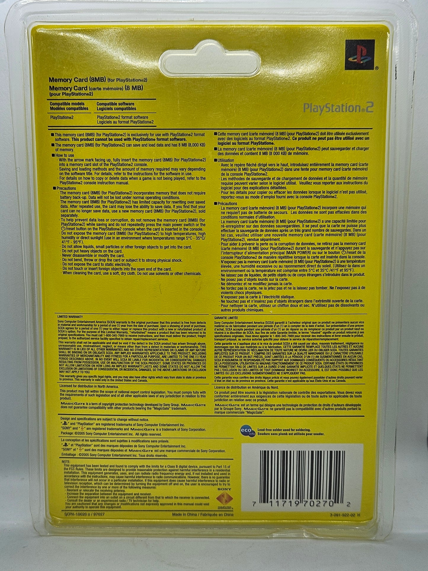 Sony PS2 Memory Card 8MB (Sealed)