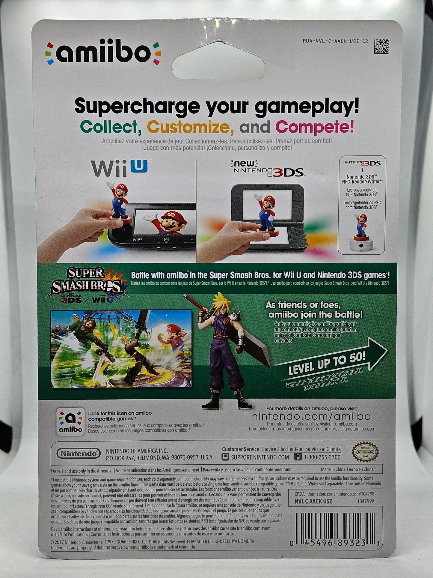 Cloud Amiibo Super Smash Bros. (Sealed)*