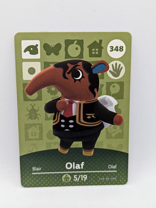 348 Olaf Animal Crossing Amiibo Card Series 4