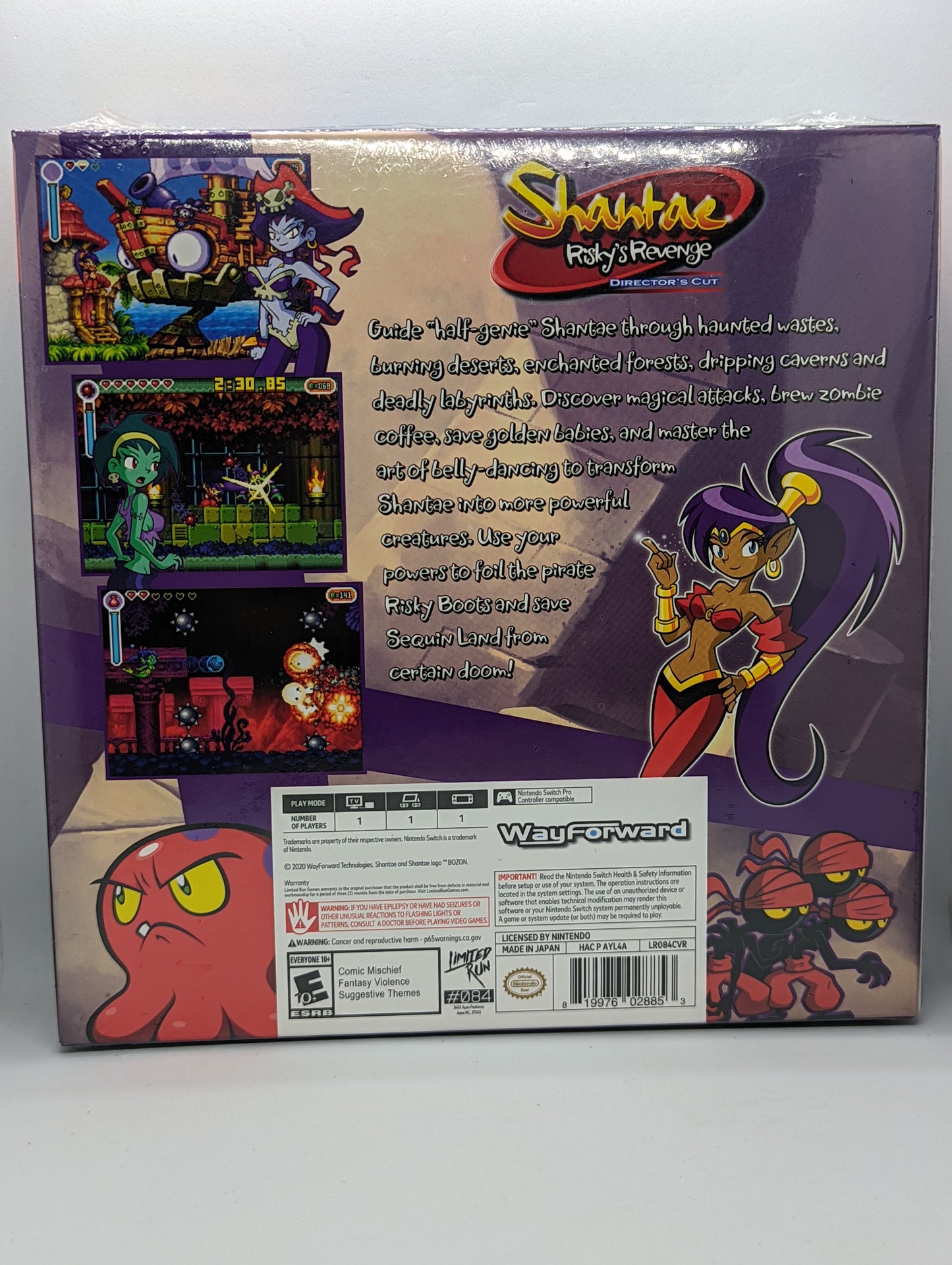 Shantae: Risky's Revenge Retro Box Edition Switch Limited Run #84 (Sealed)