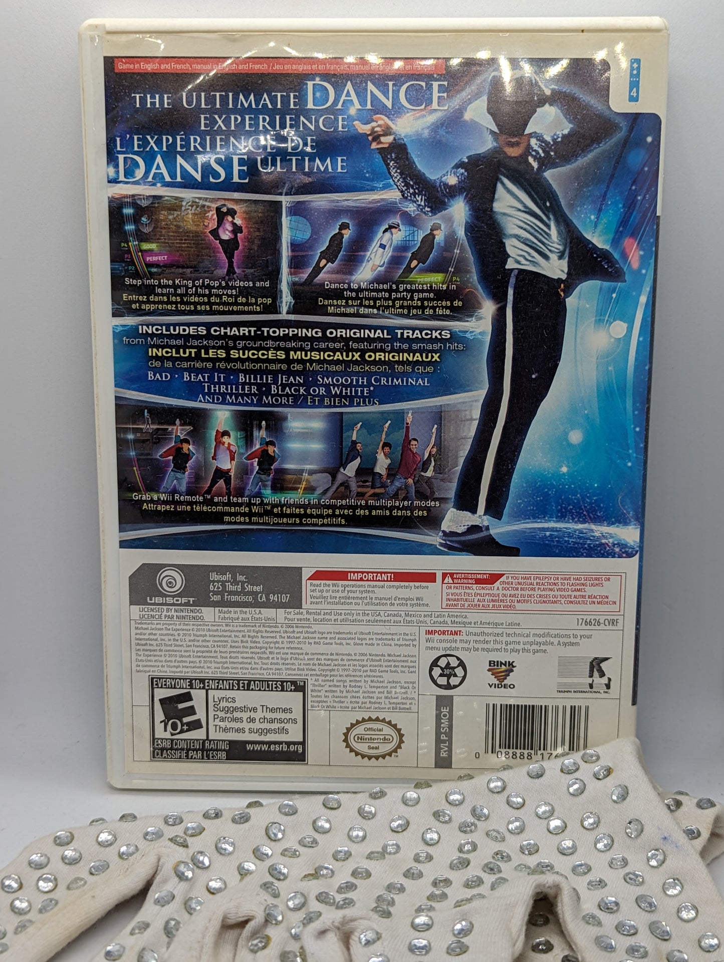 Wii Michael Jackson Game with Glove (Complete)