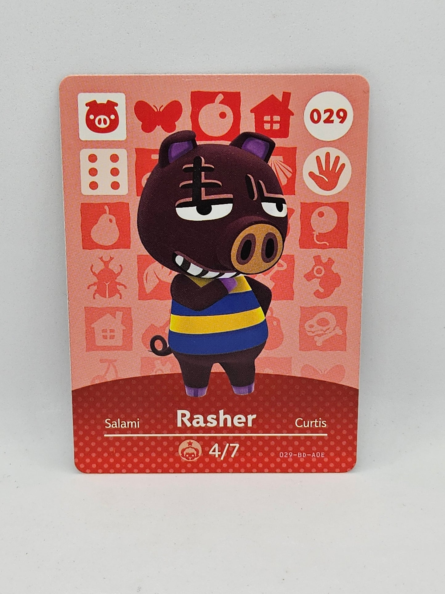 029 Rasher Animal Crossing Amiibo Card Series 1