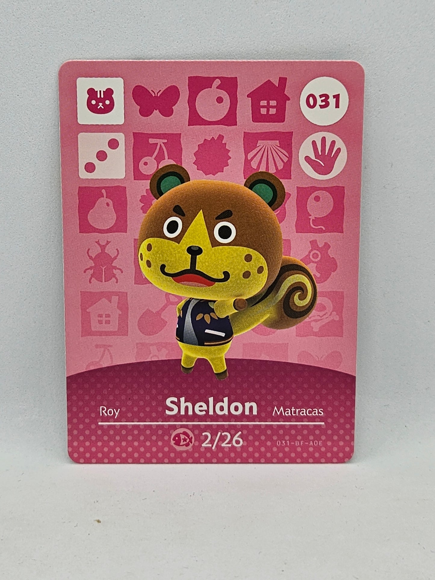 031 Sheldon Animal Crossing Amiibo Card Series 1