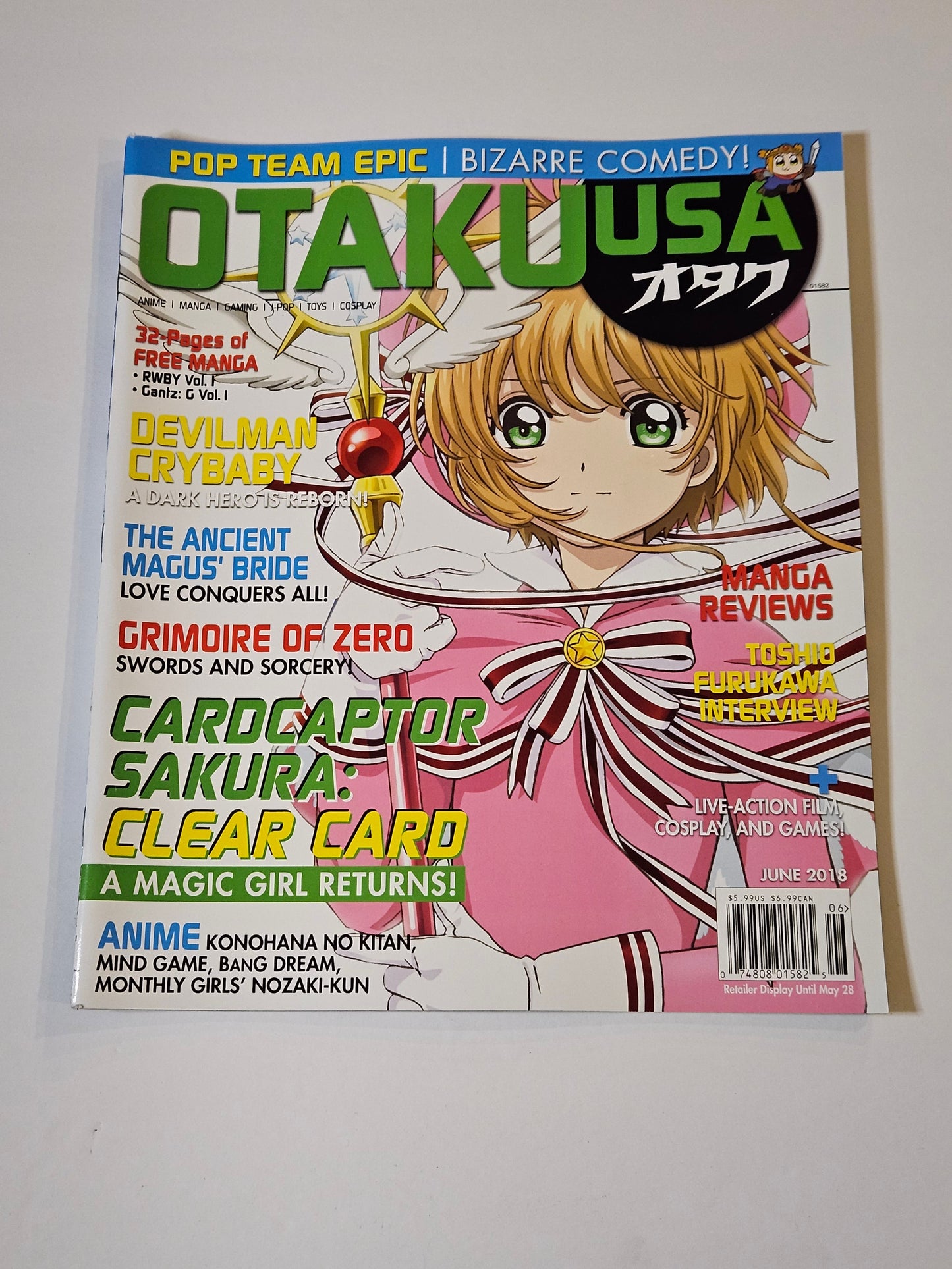 Otaku USA Magazine June 2018 Cardcaptor Sakura: Clear Card