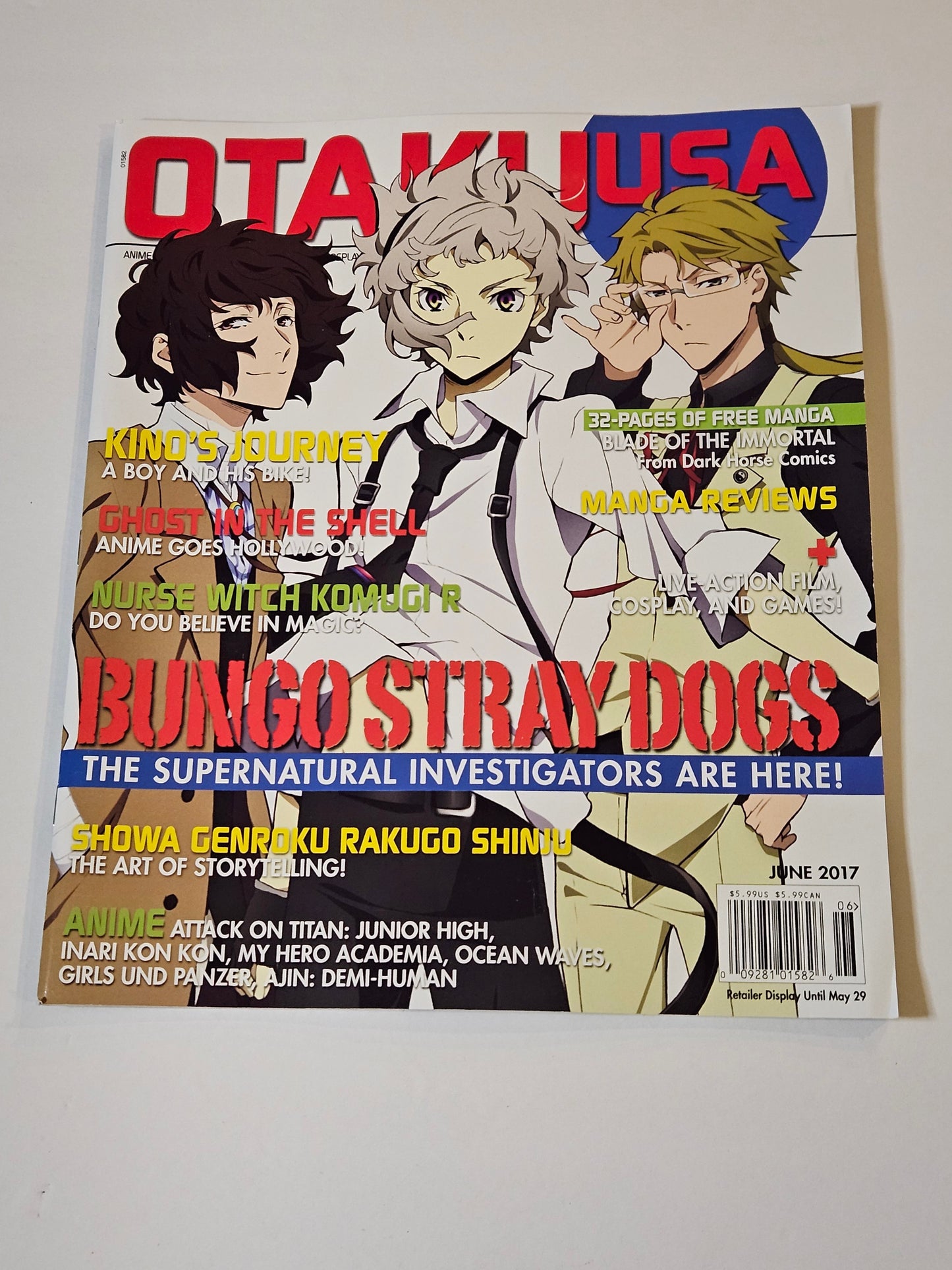 Otaku USA Magazine June 2017 Bungo Stray Dogs