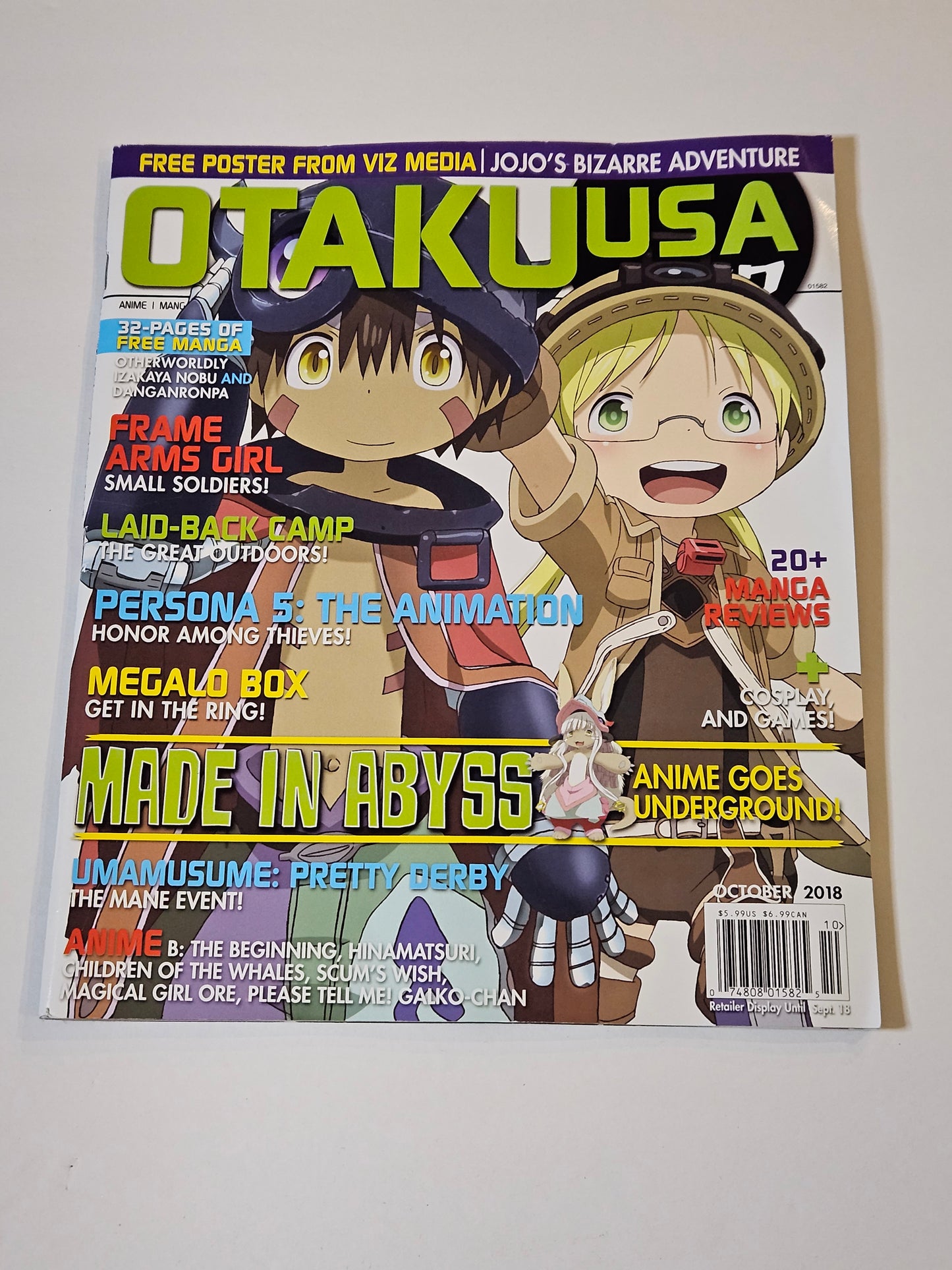 Otaku USA Magazine October 2018 Made In Abyss (With Poster) *Rip