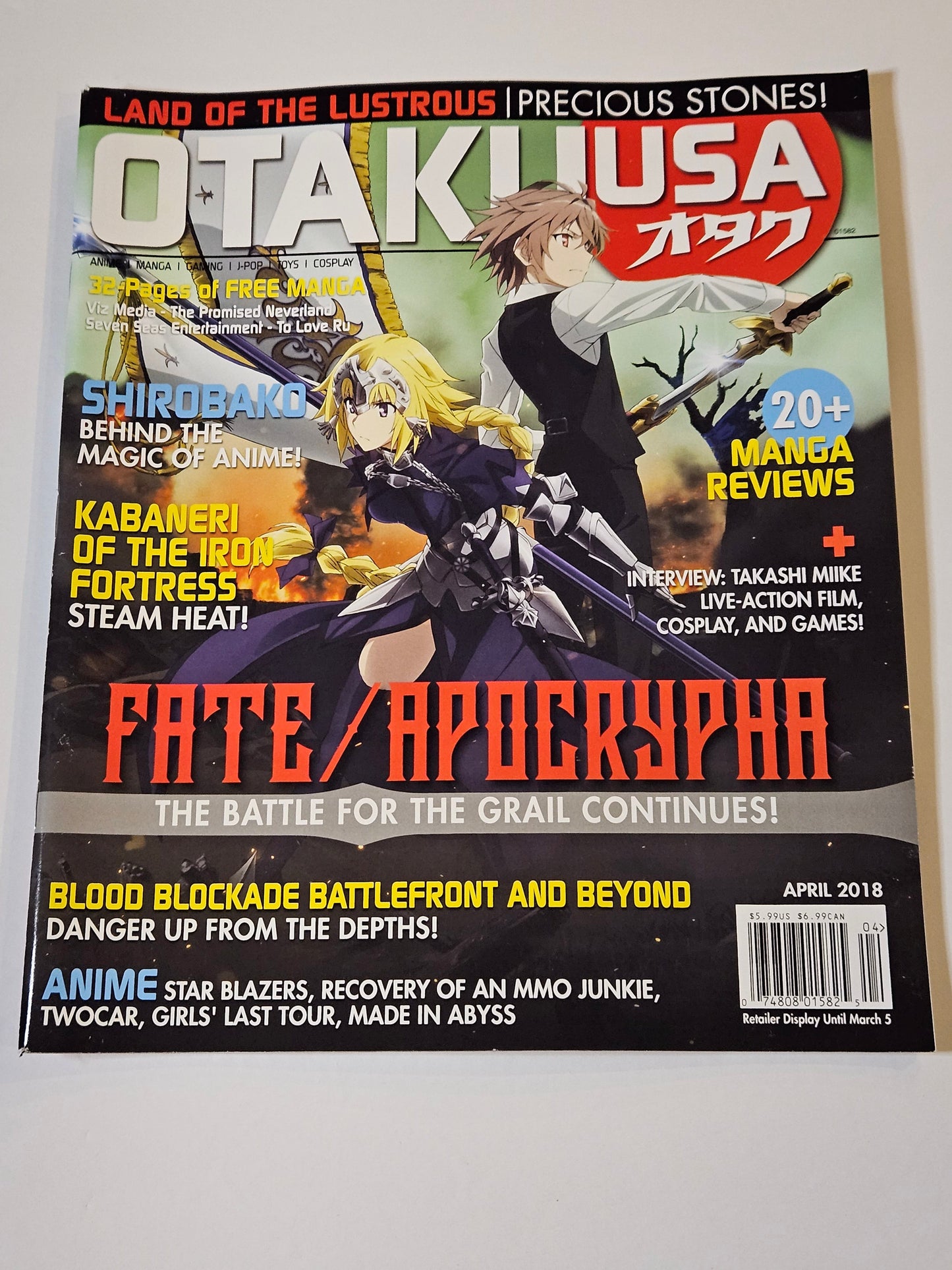 Otaku USA Magazine April 2018 Fate/ Apocrypha