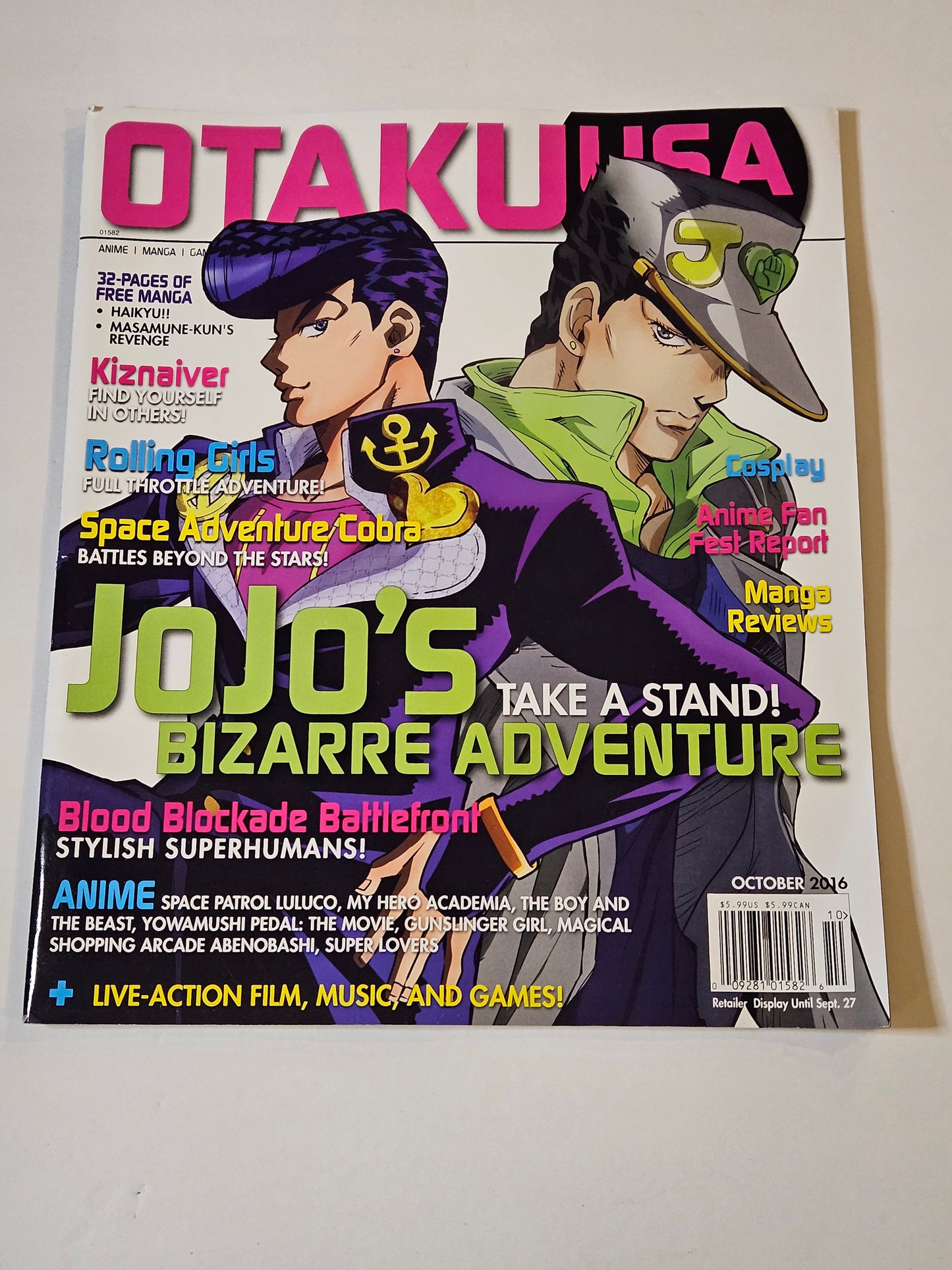 Otaku USA Magazine October 2016 JoJo's Bizarre Adventure