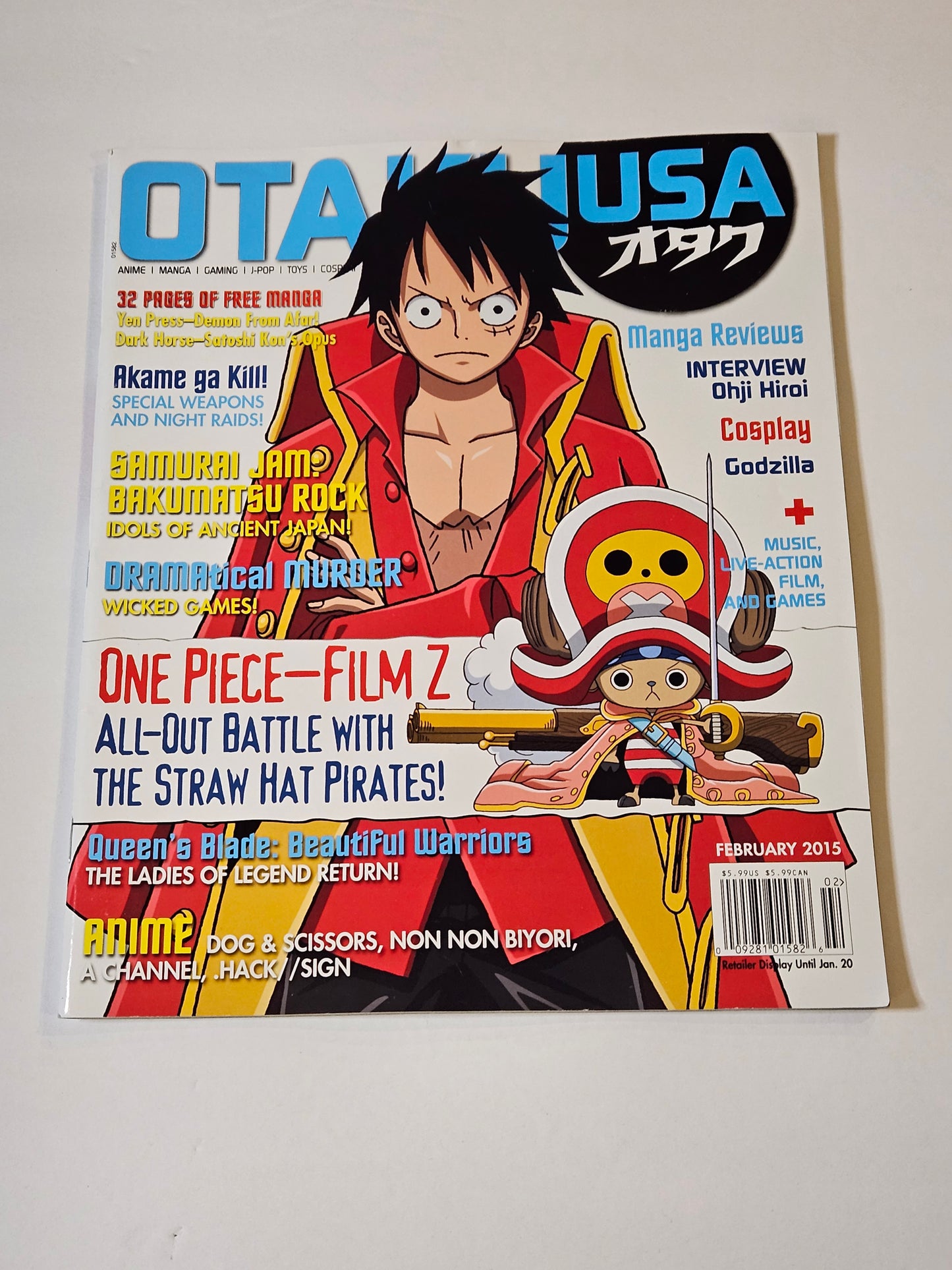 Otaku USA Magazine February 2015 One Piece Film Z