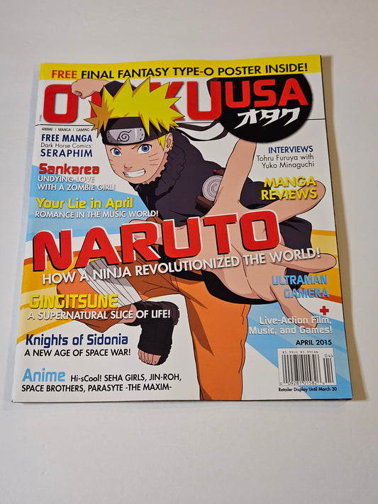 Otaku USA Magazine April 2015 Naruto (With Poster)