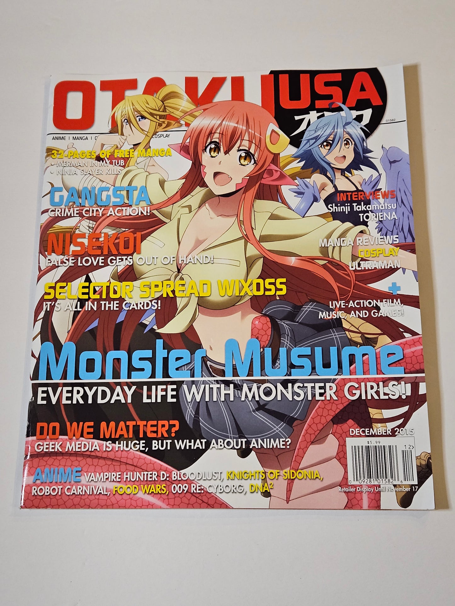 Otaku USA Magazine December 2015 Monster Musume