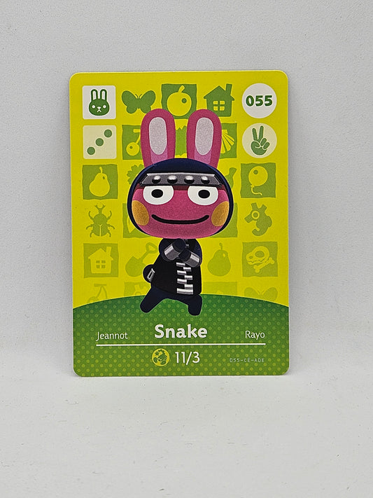 055 Snake Animal Crossing Amiibo Card Series 1