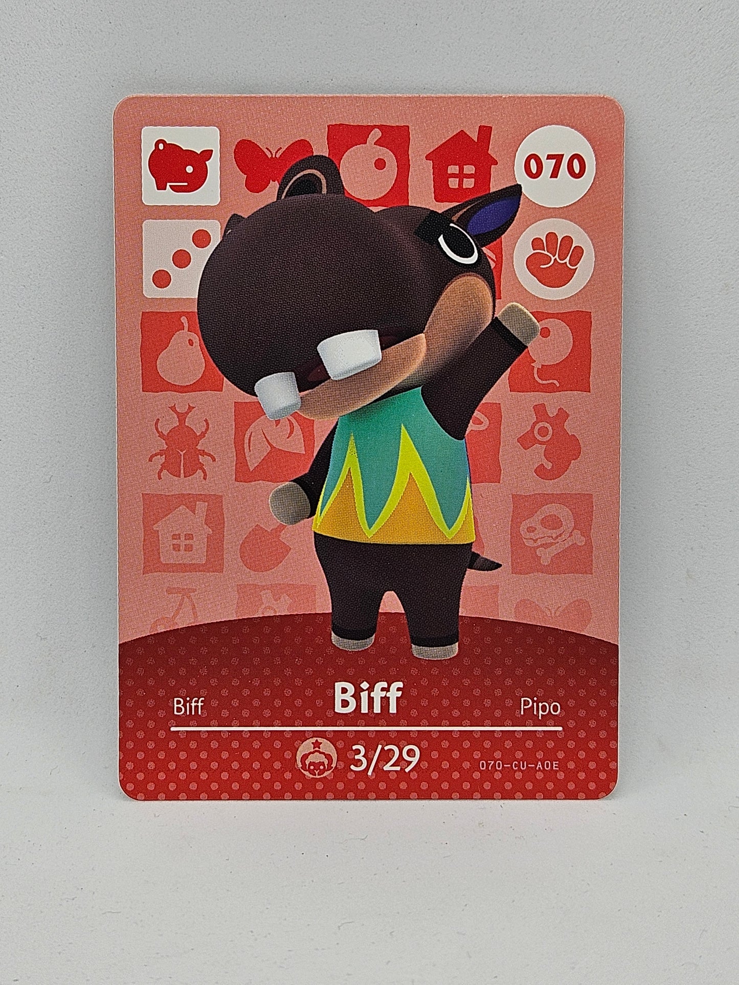 070 Biff Animal Crossing Amiibo Card Series 1