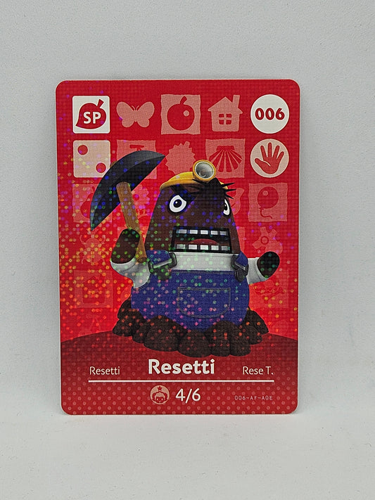 006 Resetti Animal Crossing Amiibo Cards Series 1