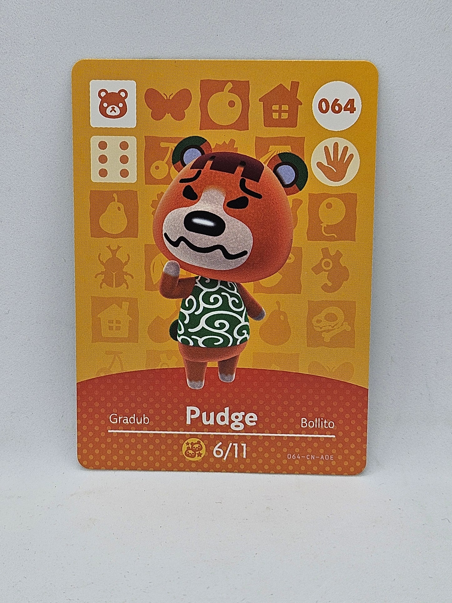 064 Pudge Animal Crossing Amiibo Card Series 1