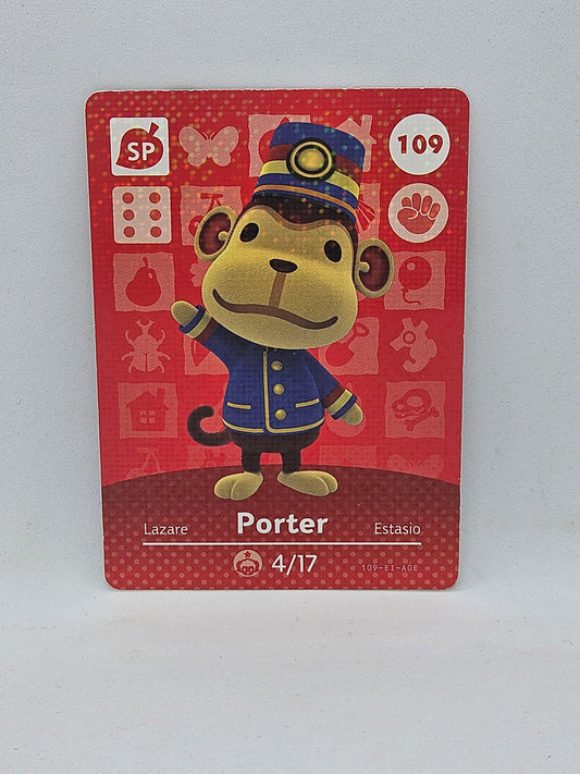 109 Porter  Animal Crossing Amiibo Card Series 2