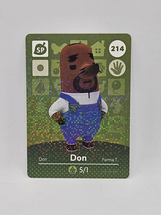 214 Don Animal Crossing Amiibo Card Series 3