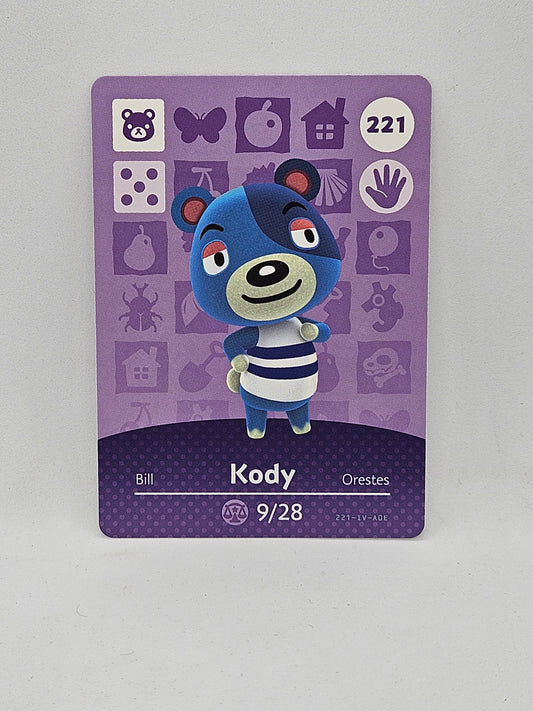 221 Kody Animal Crossing Amiibo Card Series 3