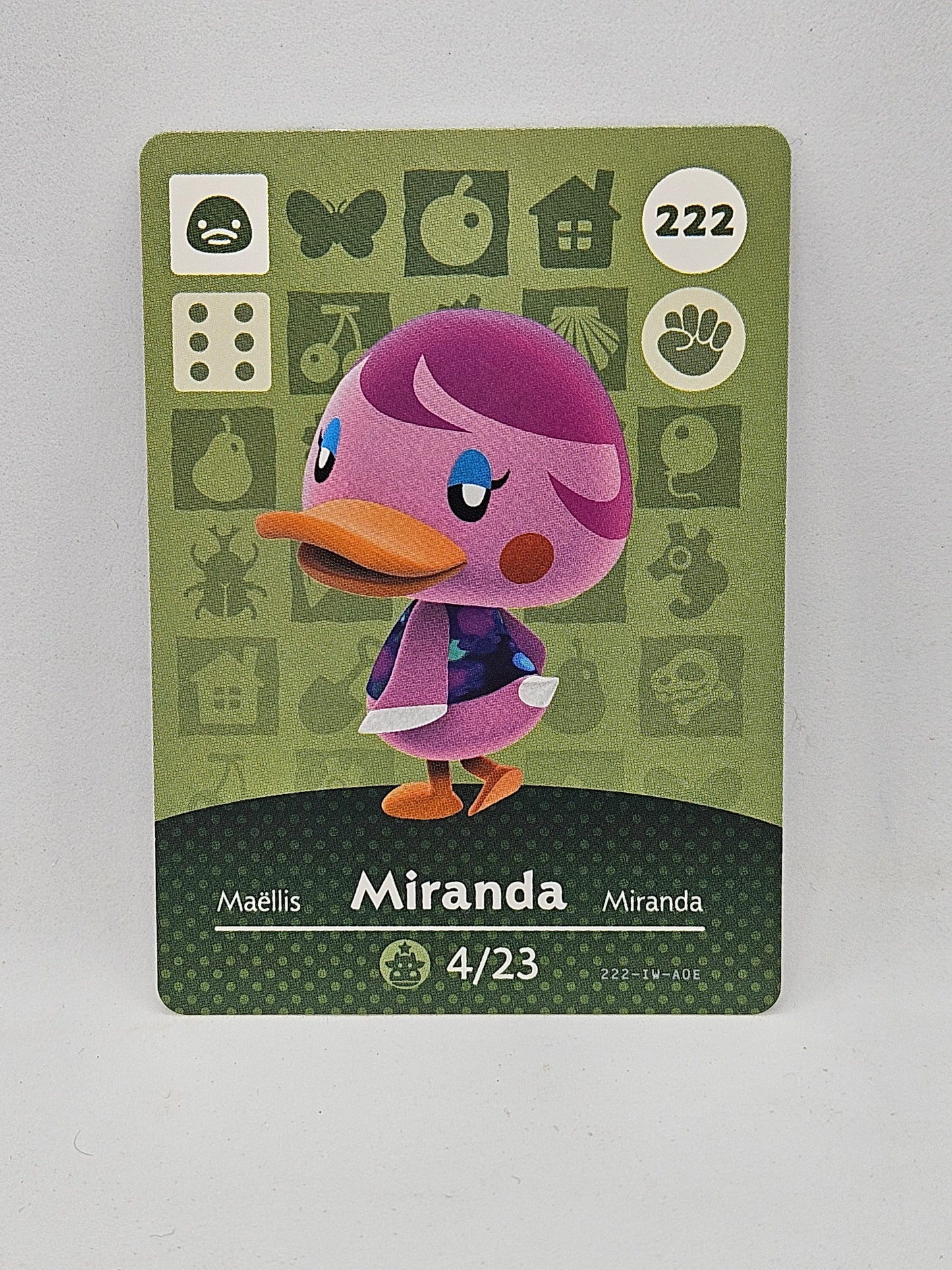 222 Miranda Animal Crossing Amiibo Card Series 3