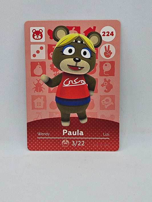 224 Paula Animal Crossing Amiibo Card Series 3