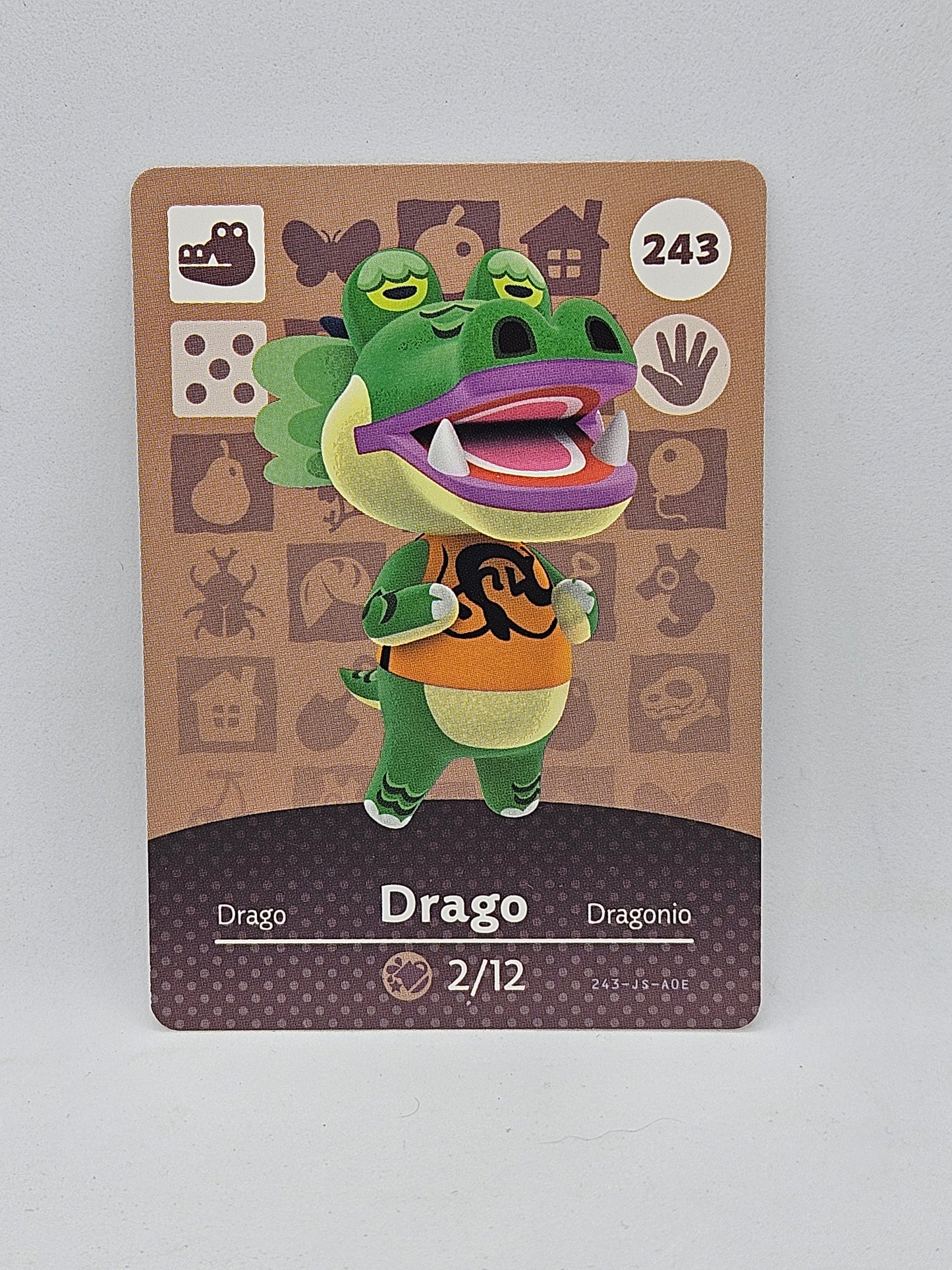 243 Drago Animal Crossing Amiibo Card Series 3