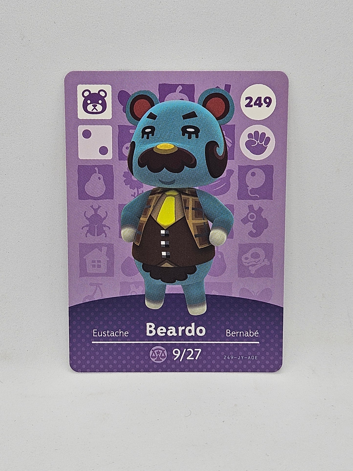 249 Beardo Animal Crossing Amiibo Card Series 3