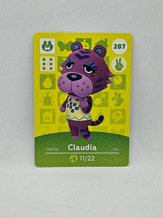 287 Claudia Animal Crossing Amiibo Card Series 3