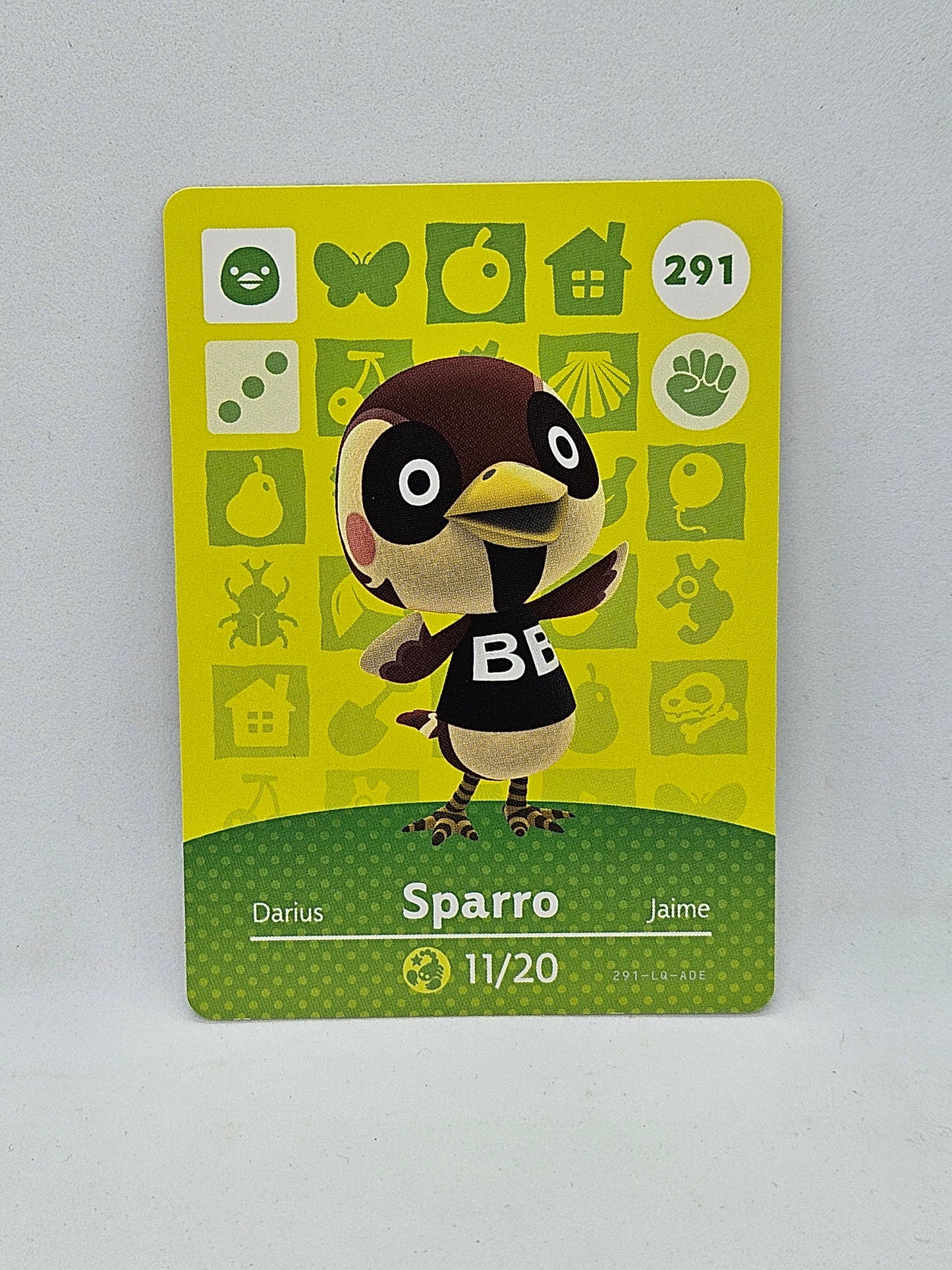 291 Sparro Animal Crossing Amiibo Card Series 3