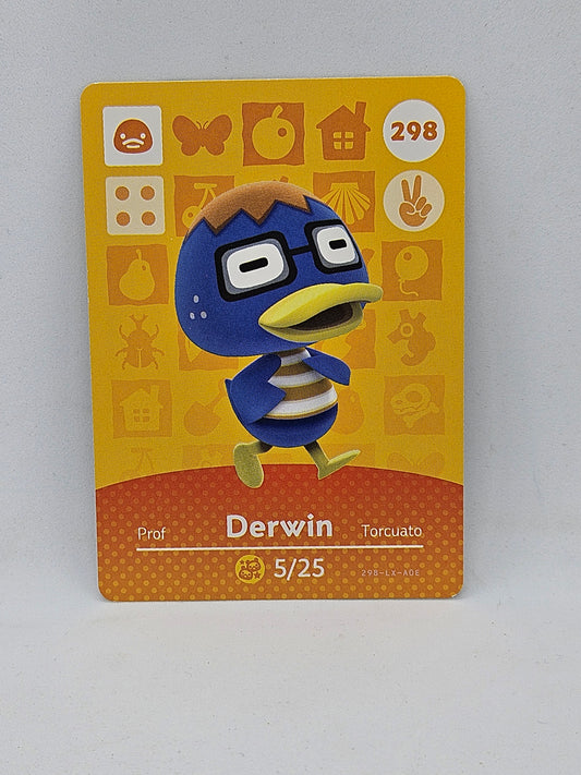 298 Derwin Animal Crossing Amiibo Card Series 3