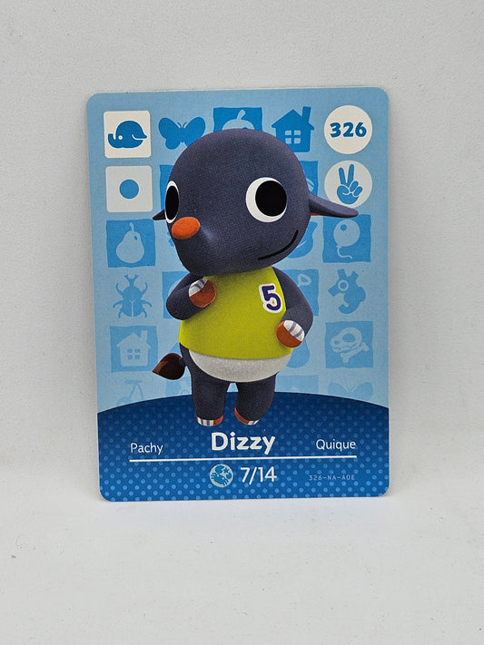 326 Dizzy Animal Crossing Amiibo Card Series 4