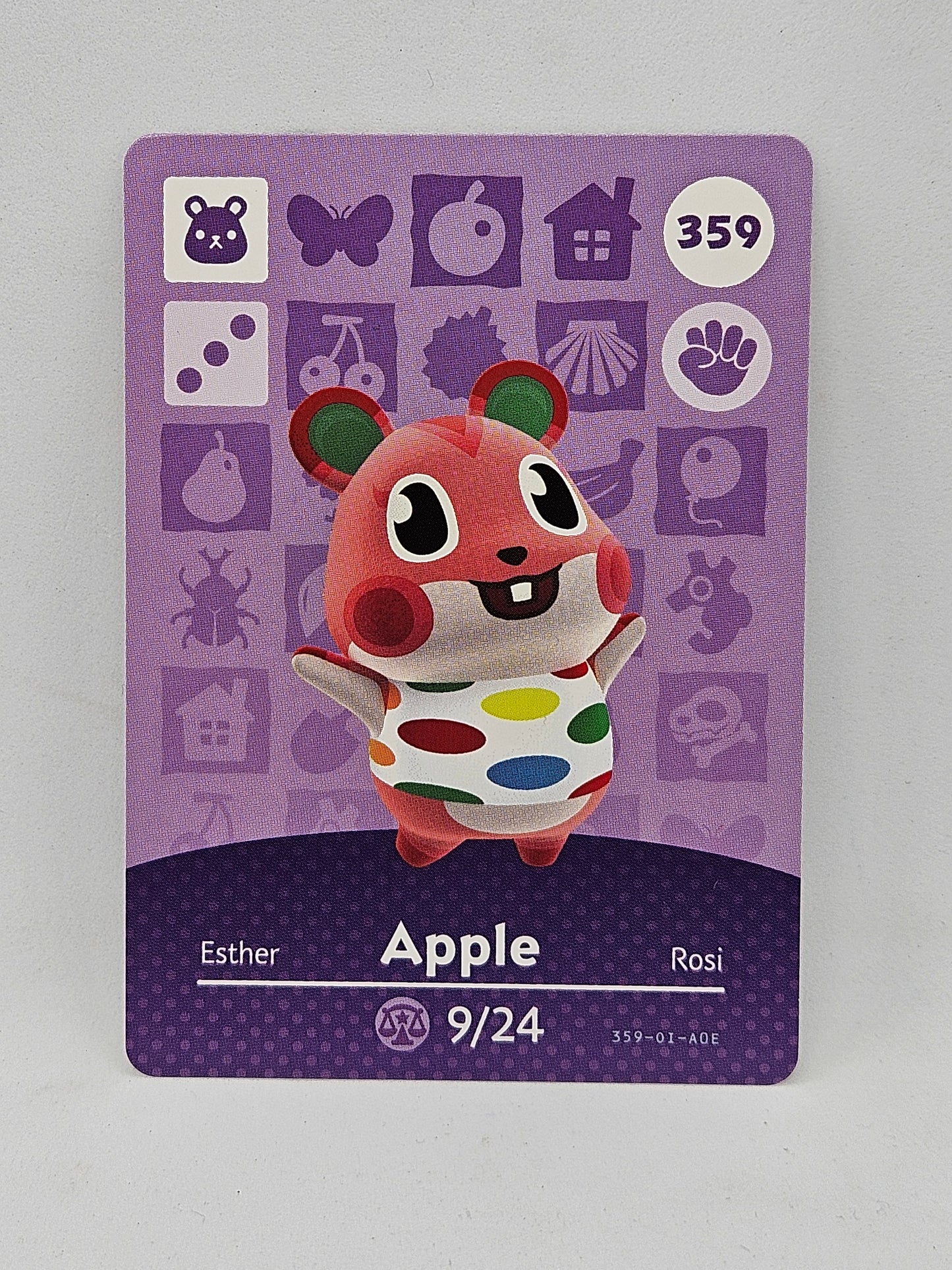 359 Apple Animal Crossing Amiibo Card Series 4