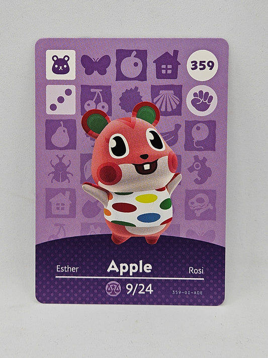 359 Apple Animal Crossing Amiibo Card Series 4