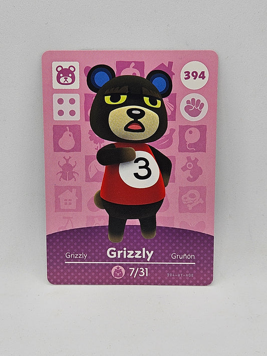 394 Grizzly Animal Crossing Amiibo Card Series 4