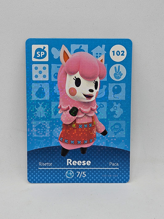 102 Reese Animal Crossing Amiibo Cards Series 2