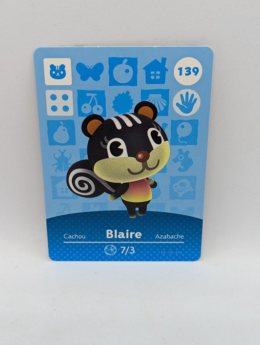 139 Blaire Animal Crossing Amiibo Card Series 2