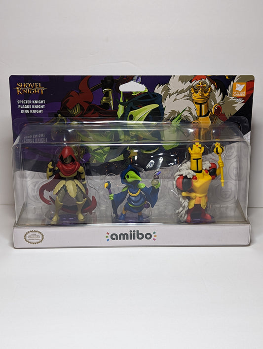 Amiibo Shovel Knight Series 3 pack - King Knight, Specter Knight, Plague Knight (Sealed)