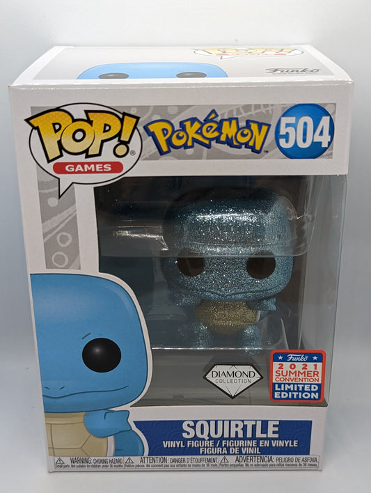 Funko Pokémon 504 Squirtle Diamond 2021 Summer Con