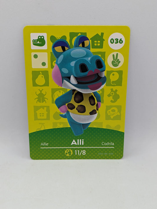 036 Alli Animal Crossing Amiibo Card Series 1