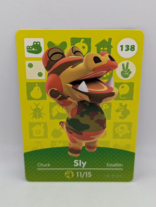 138 Sly Animal Crossing Amiibo Card Series 2