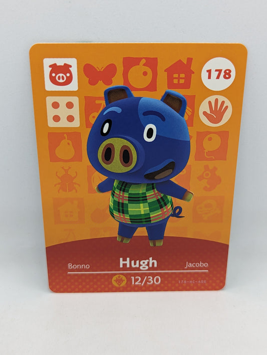 178 Hugh Animal Crossing Amiibo Card Series 2