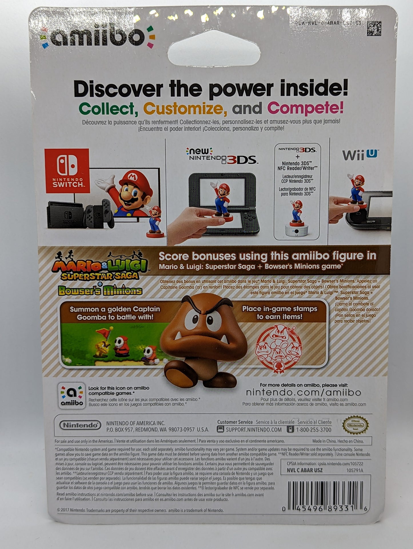 Amiibo Super Mario Series Goomba (Sealed)