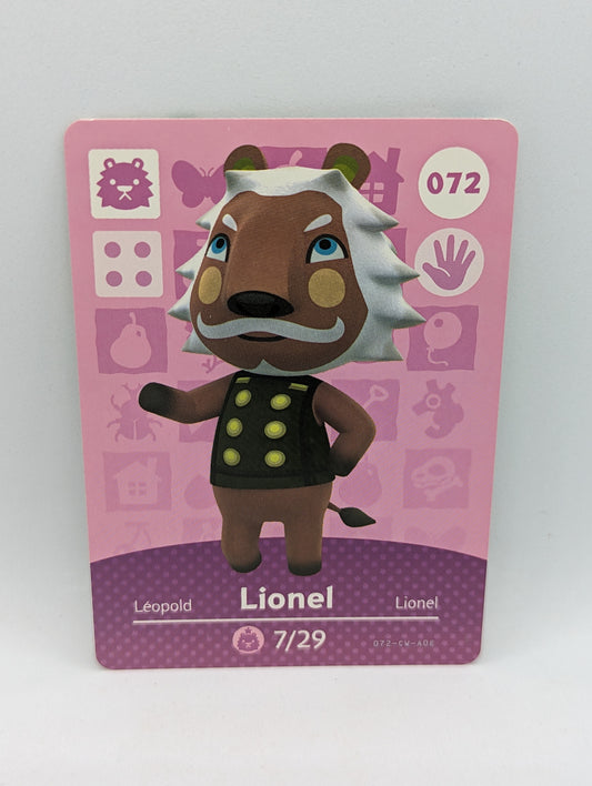 072 Lionel Animal Crossing Amiibo Card Series 1