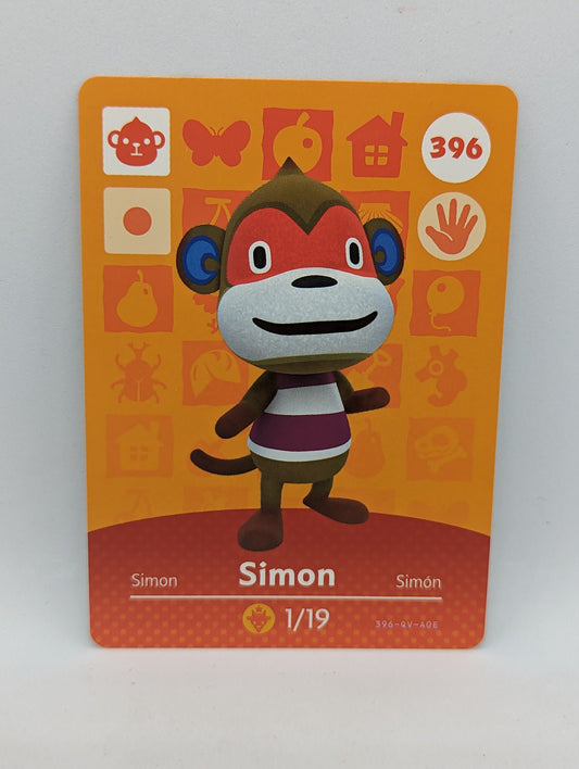 396 Simon Animal Crossing Amiibo Card Series 4