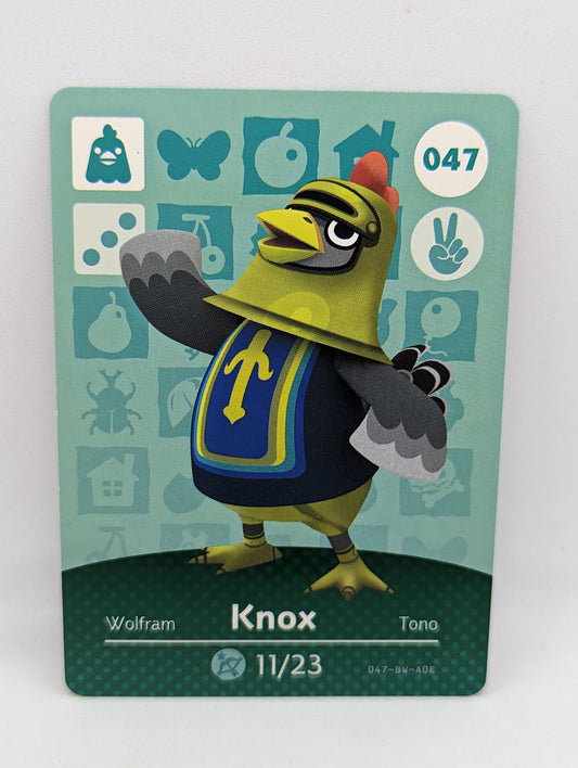 047 Knox Animal Crossing Amiibo Card Series 1