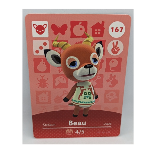 167 Beau Animal Crossing Amiibo Card Series 2