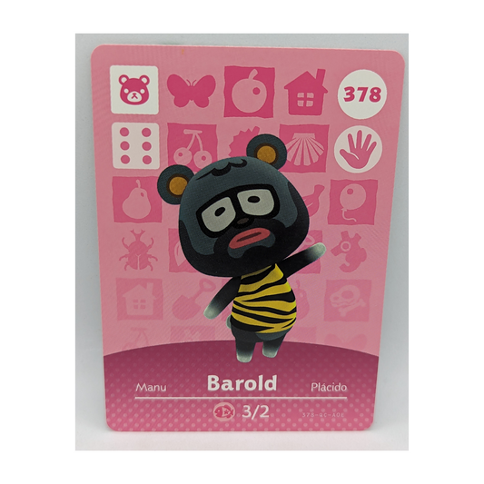 378 Barold Animal Crossing Amiibo Card Series 4