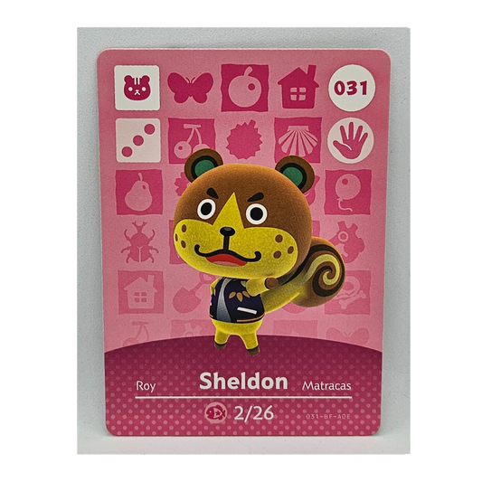 031 Sheldon Animal Crossing Amiibo Card Series 1