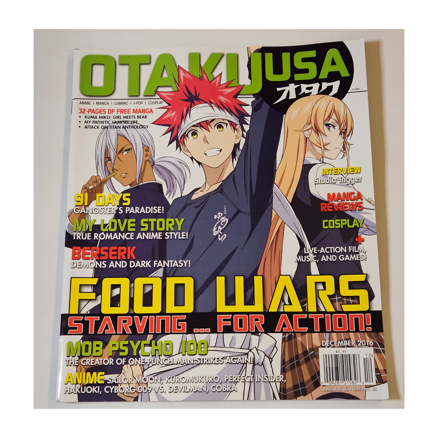 Otaku USA Magazine December 2016 Food Wars