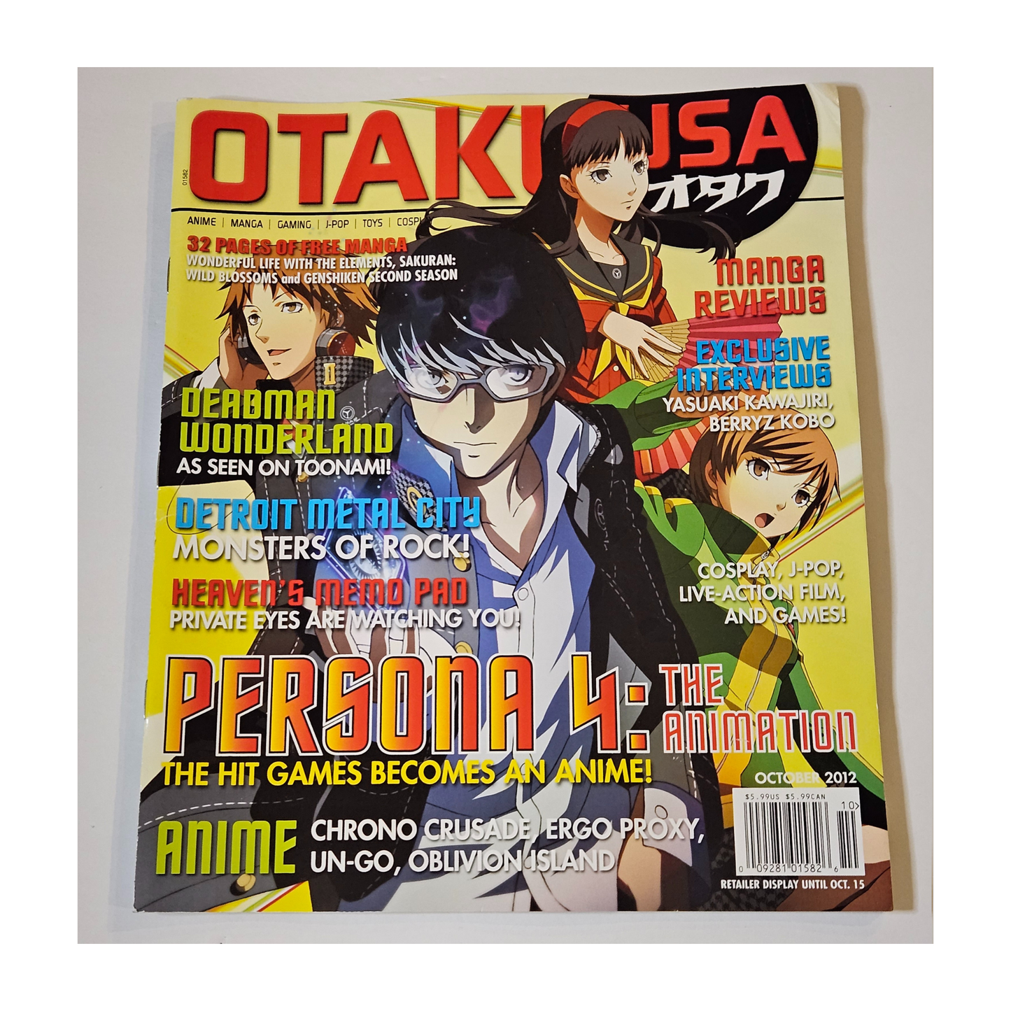 Otaku USA Magazine October 2012 Persona 4: The Animation