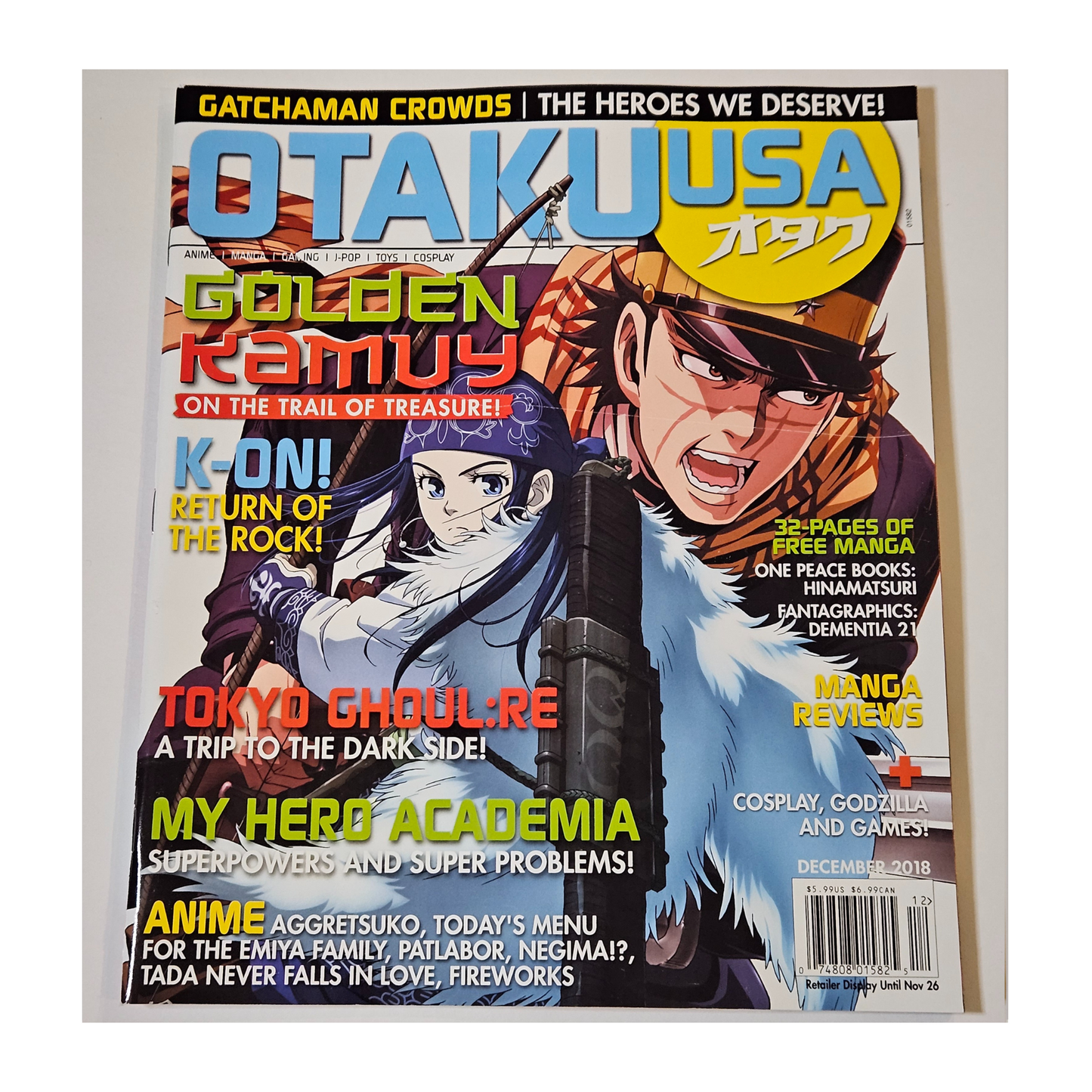 Otaku USA Magazine December 2018 Golden Kamuy (No Poster)